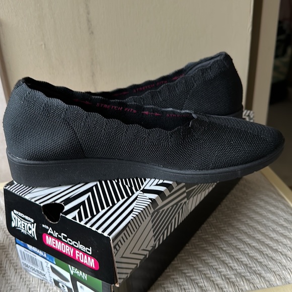 NIB Sketchers Cleo Flex Wedge Spellbind Sz 9 - Picture 5 of 7